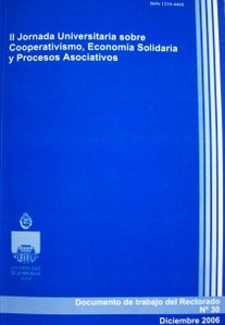 Jornada Universitaria sobre cooperativismo, economía solidaria y procesos asociativos (2ª)