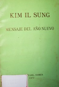 Mensaje del año nuevo : el 1 de enero de 1972