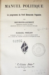 Manuel politique : le programme du Parti Démocrate Populaire