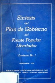 Síntesis del Plan de Gobierno del Frente Popular Libertador