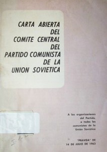 Carta abierta del Comité Central del Partido Comunista de la Unión Soviética