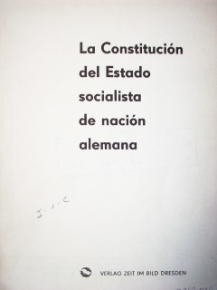 La Constitución del Estado socialista de nación alemana