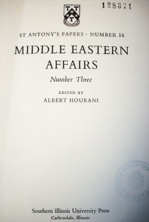 Middle eastern affairs
