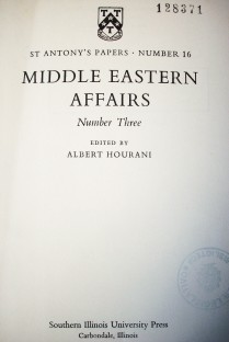 Middle eastern affairs