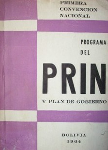 Programa de principios y plan de gobierno  del Partido Revolucionario de Izquierda Nacionalista