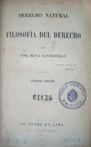 Derecho natural ó filosofía del derecho