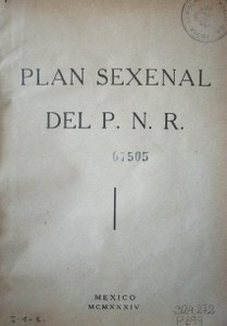 Plan sexenal del P.N.R.