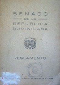 Senado de la República Dominicana : reglamento