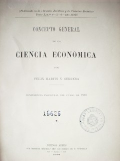 Concepto general de la ciencia económica