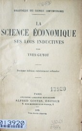 La science économique ses lois inductives