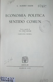 Economía política y sentido común