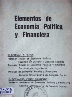 Elementos de economía política y financiera