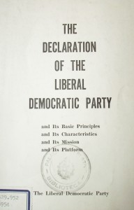 The declaration of the liberal democratic party