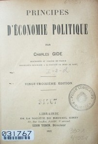 Principes d'economie politique