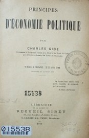 Principes d'economie politique