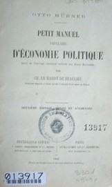 Petit manuel populaire d'économie politique