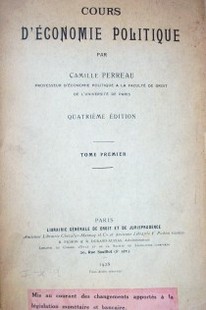 Cours d'économie politique