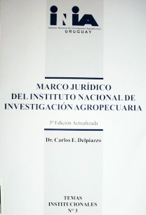 Marco jurídico del Instituto Nacional de Investigación Agropecuaria