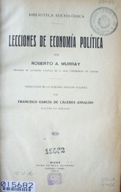 Lecciones de economía política