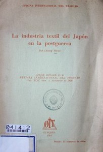 La industria textil del Japón en la postguerra