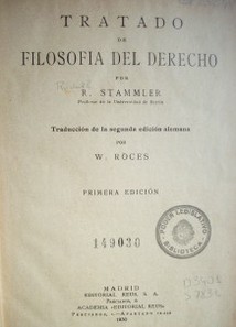 Tratado de filosofía del derecho