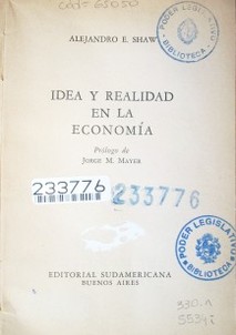 Idea y realidad en la economía