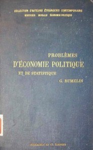 Problémes d'économie politique et de statistique