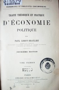 Traité théorique et pratique d'économie politique