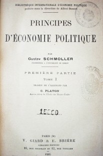 Principes d' economie politique