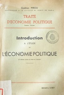 Traité d'économie politique