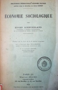 Economie Sociologique