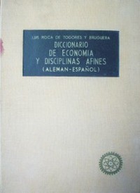 Diccionario de Economia y disciplinas afines