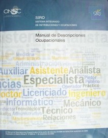 Manual de descripciones ocupacionales