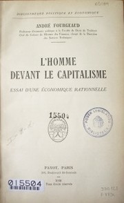 L'homme devant le capitalisme : essai d'une économique rationnelle