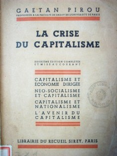 La crise du capitalisme