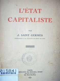 L'etat capitaliste