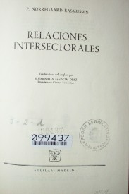 Relaciones intersectorales