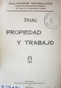 Propiedad y trabajo