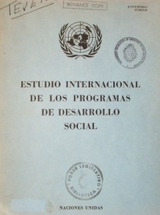 Estudio Internacional de los Programas de desarrollo social