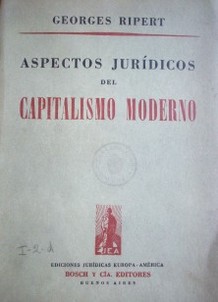 Aspectos jurídicos del capitalismo moderno