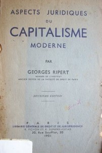 Aspects juridiques du capitalisme moderne