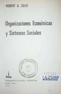 Organizaciones económicas y sistemas sociales
