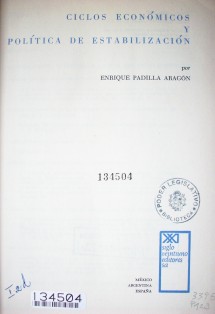 Ciclos económicos y política de estabilización