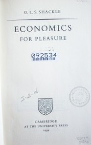 Economics for pleasure