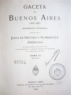 Gaceta de Buenos Aires : (1810-1821)