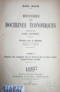 Histoire des doctrines économiques