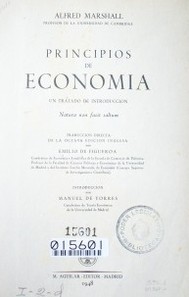 Principios de economía : un tratado de introducción