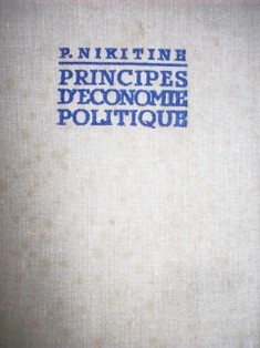 Principes d'economie politique