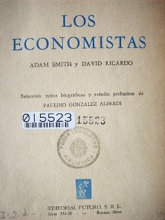 Los economistas : Adam Smith y David Ricardo