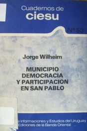 Municipio, democracia y participación en San Pablo